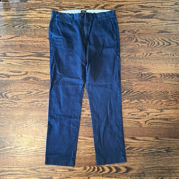 J Crew Chino Dark Blue Stretch Fit, 32W X 30L, used - Picture 1 of 5